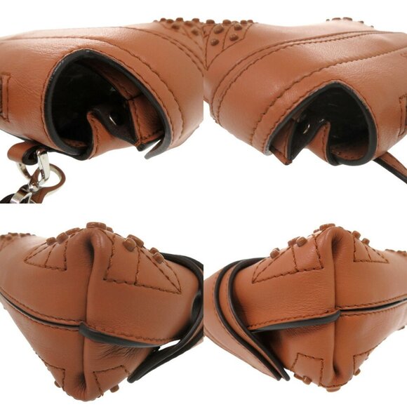 TOD'S Brown Leather Shoulder Bag - Picture 9 of 10